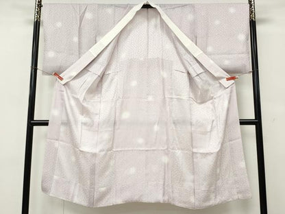 平和屋着物●長襦袢　無双仕立て　舞花地紋　正絹　逸品　CABL8416ut