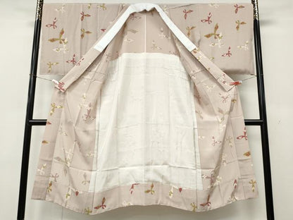 平和屋着物●長襦袢　無双仕立て　舞蝶文　正絹　逸品　未使用　CABL8426ut
