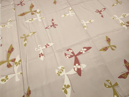 平和屋着物●長襦袢　無双仕立て　舞蝶文　正絹　逸品　未使用　CABL8426ut