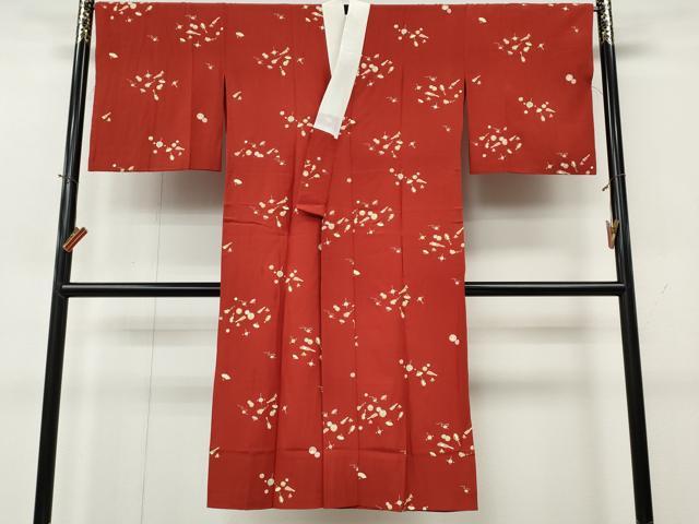 平和屋着物●長襦袢　無双仕立て　玩具文　金彩　正絹　逸品　CABL8427ut