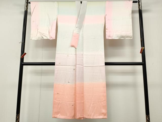 平和屋着物●長襦袢　袷　舞蝶文　暈し染め　金彩　正絹　逸品　CABL8429ut