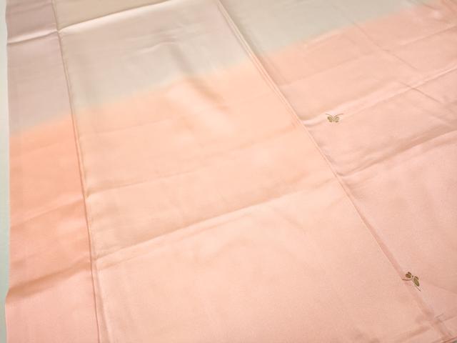 平和屋着物●長襦袢　袷　舞蝶文　暈し染め　金彩　正絹　逸品　CABL8429ut