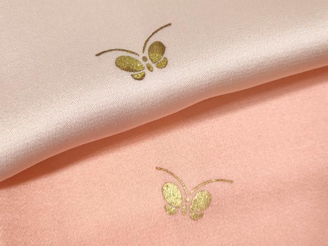 平和屋着物●長襦袢　袷　舞蝶文　暈し染め　金彩　正絹　逸品　CABL8429ut