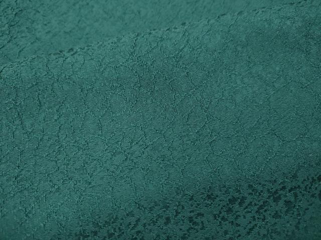 平和屋着物●上質な色無地　霞地紋　青碧色　正絹　逸品　CABL8431ut