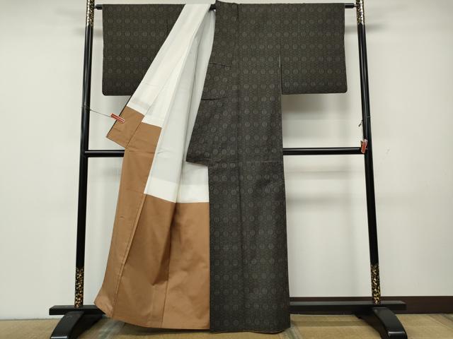 平和屋着物●本場大島紬　7マルキ　吉祥花文　正絹　逸品　CABL8434ut