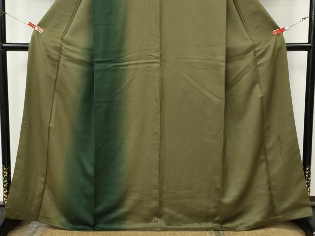平和屋着物●染色作家　斉藤三才　訪問着　霞文　暈し染め　正絹　逸品　CABL8441ut