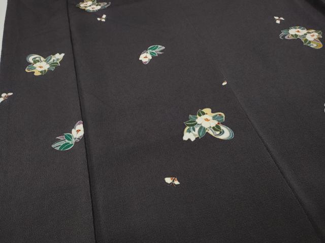 平和屋着物●上質な小紋　舞蝶文　金彩　鬼しぼ縮緬　正絹　逸品　CABL8442ut