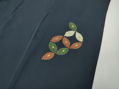 平和屋着物●訪問着　駒刺繍　草花文　正絹　逸品　未使用　CABL8446ut