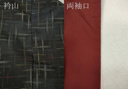 平和屋着物●本場大島紬　9マルキ　十字絣　正絹　逸品　CABL8447ut