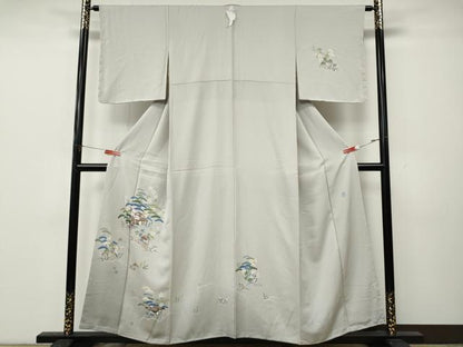 平和屋着物●本加賀友禅作家　南 克治　訪問着　風景草花文　正絹　逸品　未使用　CABL8448ut