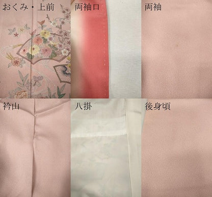 平和屋着物●中国三大刺繍　相良刺繍　総刺繍　訪問着　地紙流水花文　暈し染め　正絹　逸品　CABL8449ut