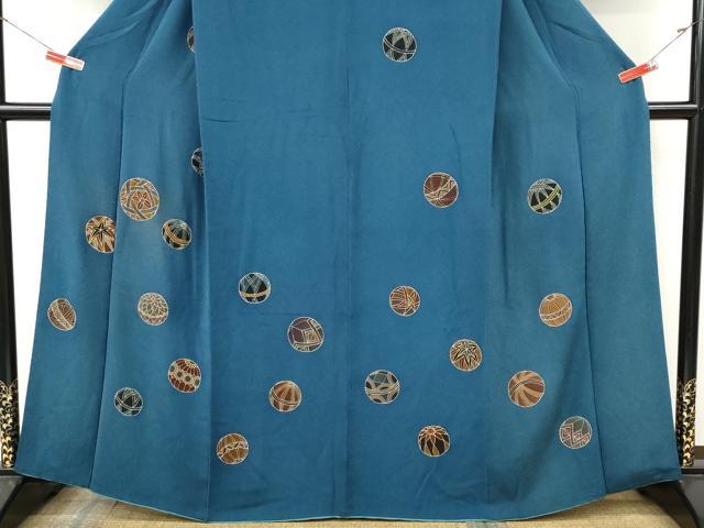 平和屋着物●訪問着　鞠文　金彩　鬼しぼ縮緬　正絹　逸品　CABL8459ut