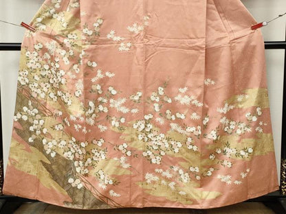 平和屋着物●訪問着　駒刺繍　エ霞枝花文　金彩　やまと誂製　正絹　逸品　CABL8466ut