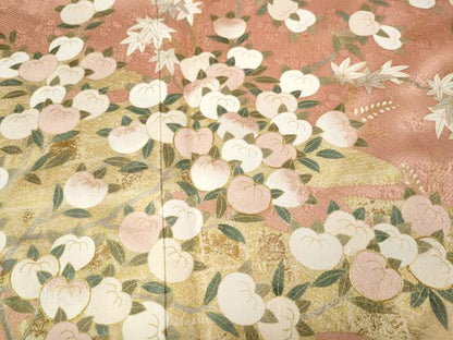 平和屋着物●訪問着　駒刺繍　エ霞枝花文　金彩　やまと誂製　正絹　逸品　CABL8466ut