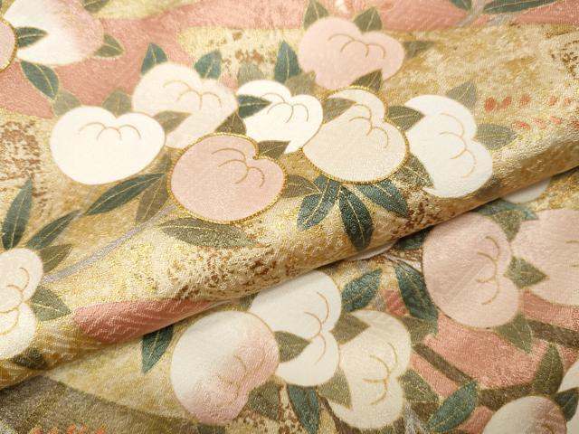 平和屋着物●訪問着　駒刺繍　エ霞枝花文　金彩　やまと誂製　正絹　逸品　CABL8466ut