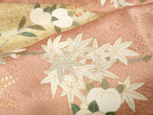 平和屋着物●訪問着　駒刺繍　エ霞枝花文　金彩　やまと誂製　正絹　逸品　CABL8466ut