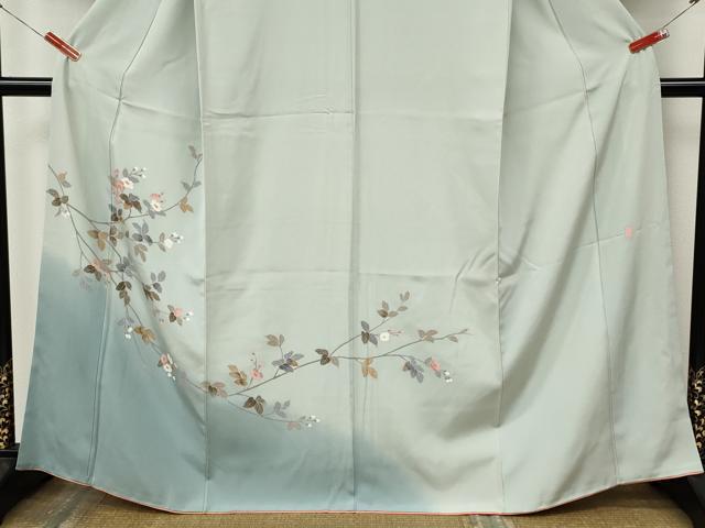 平和屋着物●訪問着　友禅　作家物　枝花文　暈し染め　正絹　逸品　CABL8471ut