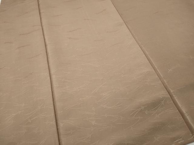 平和屋着物●上質な色無地　こぼれ松葉地紋　空五倍子色　正絹　逸品　未使用　CABL8472ut