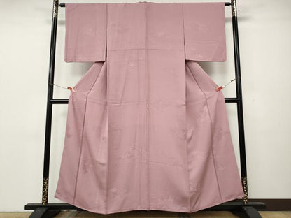 平和屋着物●江戸小紋　松皮菱花地紋　正絹　逸品　CABL8475ut