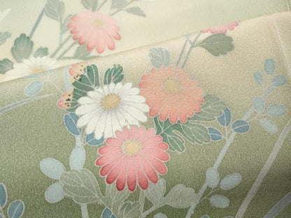 平和屋着物●訪問着　友禅　作家物　枝花文　暈し染め　正絹　逸品　CABL8486ut
