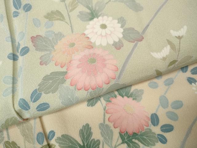 平和屋着物●訪問着　友禅　作家物　枝花文　暈し染め　正絹　逸品　CABL8486ut