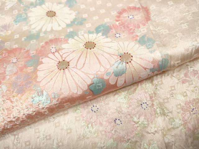 平和屋着物●訪問着　絞り　草花文　金銀彩　正絹　逸品　CABL8487ut