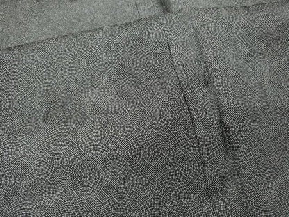 平和屋着物●江戸小紋　色留訪問着　鮫小紋柄　流水花地紋　黒地　正絹　逸品　CABL8499ut