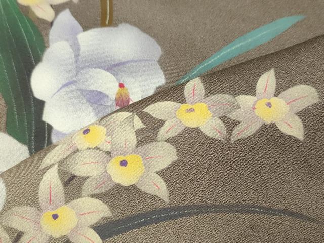 平和屋着物●訪問着　手描き　草花文　暈し染め　正絹　逸品　CABL8500ut