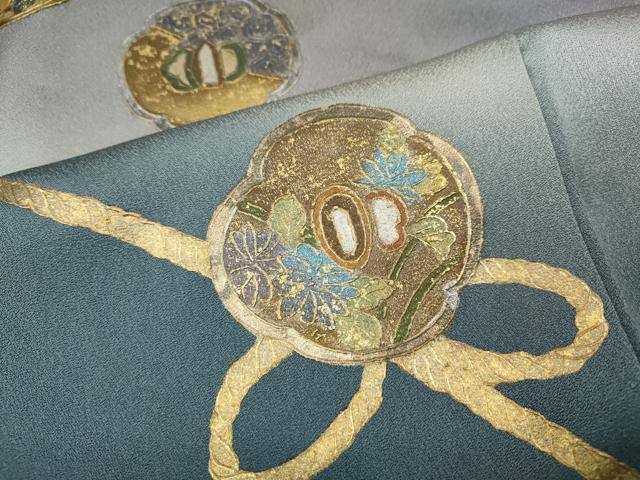 平和屋着物●訪問着　作家物　花丸文　暈し染め　金銀彩　正絹　逸品　未使用　CABL8506ut