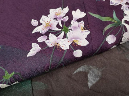 平和屋着物●訪問着　手描き　刺繍　草花文　暈し染め　やまと誂製　正絹　逸品　CABL8527ut