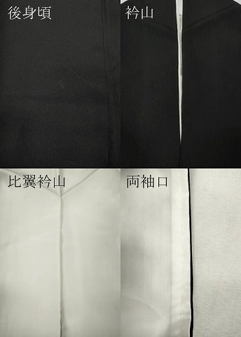 平和屋着物●豪華黒留袖　作家物　草花文　正絹　逸品　CABL8533ut