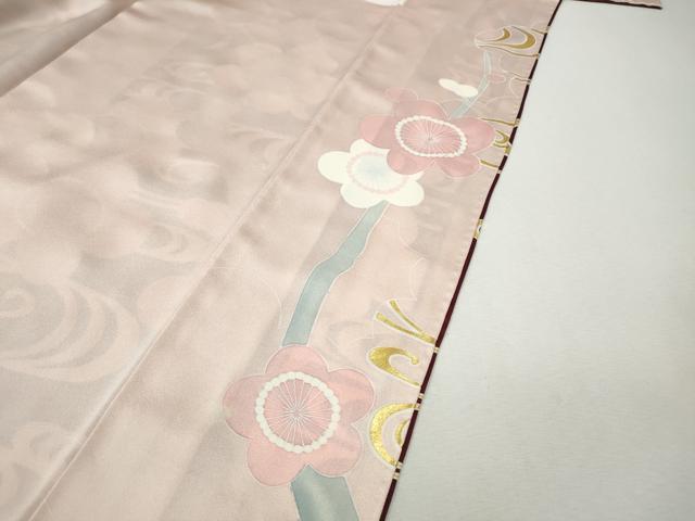 平和屋着物●豪華振袖　駒刺繍　流水枝梅文　暈し染め　金彩　正絹　逸品　CABL8542ut
