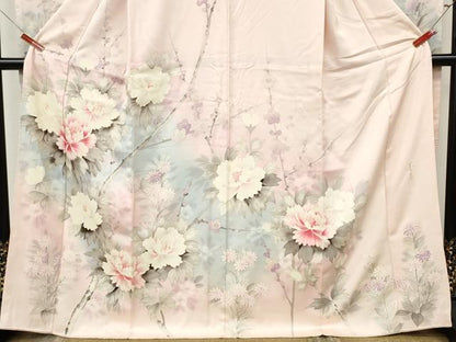 平和屋着物●豪華振袖　作家物　手描き　枝花文　暈し染め　正絹　逸品　CABL8545ut