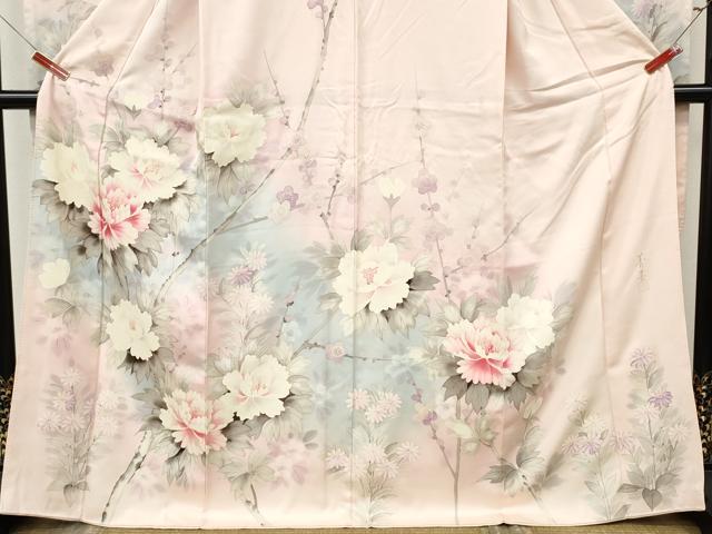 平和屋着物●豪華振袖　作家物　手描き　枝花文　暈し染め　正絹　逸品　CABL8545ut