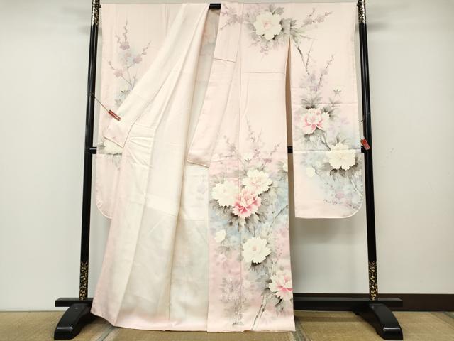 平和屋着物●豪華振袖　作家物　手描き　枝花文　暈し染め　正絹　逸品　CABL8545ut