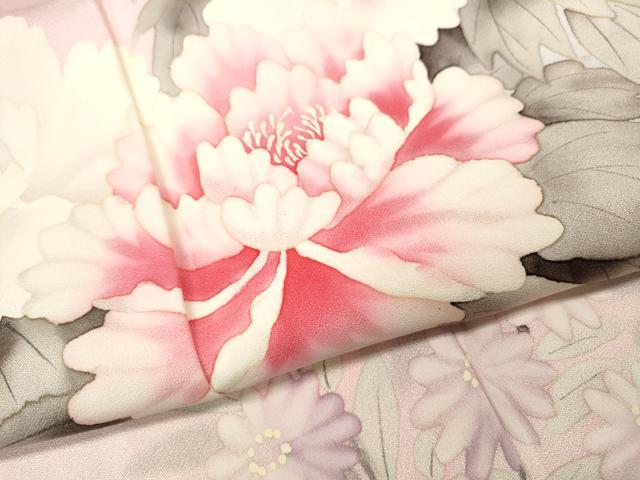 平和屋着物●豪華振袖　作家物　手描き　枝花文　暈し染め　正絹　逸品　CABL8545ut