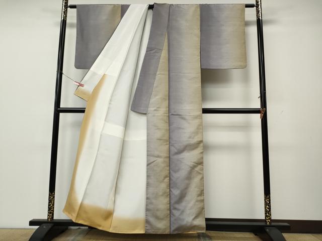 平和屋着物●上質な紬　霞間道　正絹　逸品　CABL8559ut