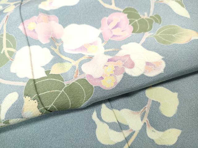 平和屋着物●訪問着　友禅　作家物　枝花文　正絹　逸品　CABL8591ut