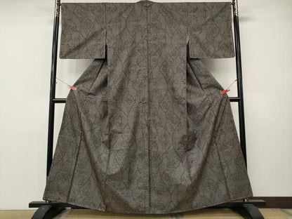 平和屋着物●本場大島紬　7マルキ　吉祥花文　正絹　逸品　未使用　CABL8600ut