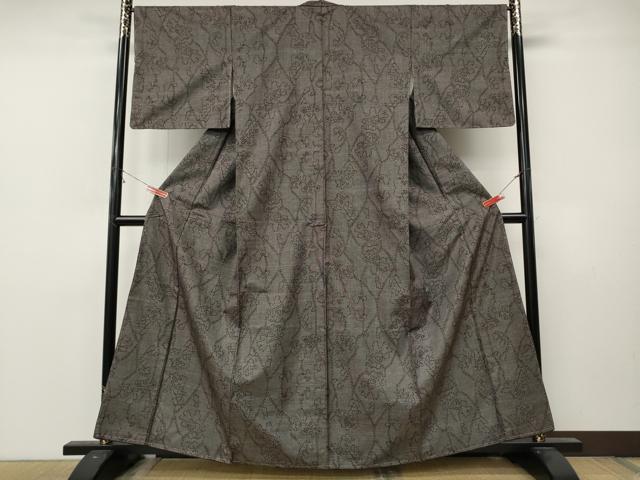 平和屋着物●本場大島紬　7マルキ　吉祥花文　正絹　逸品　未使用　CABL8600ut