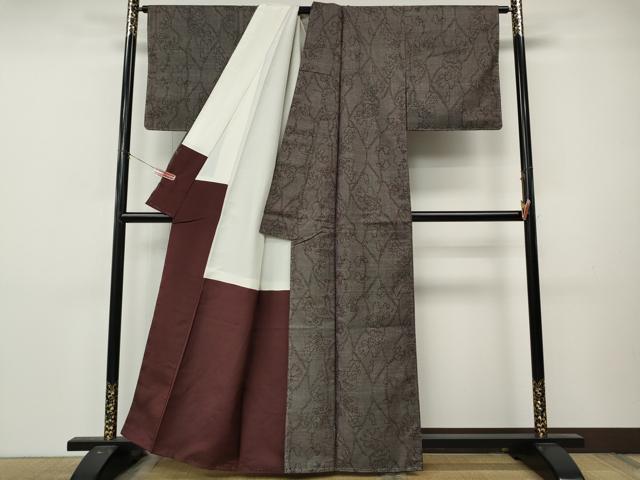 平和屋着物●本場大島紬　7マルキ　吉祥花文　正絹　逸品　未使用　CABL8600ut