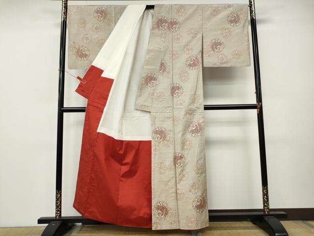 平和屋着物●本場大島紬　吉祥花丸文　総絣　正絹　逸品　CABL8601ut