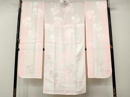 平和屋着物●豪華振袖・長襦袢セット　流水舞桜文　暈し染め　正絹　逸品　CABL8607ut