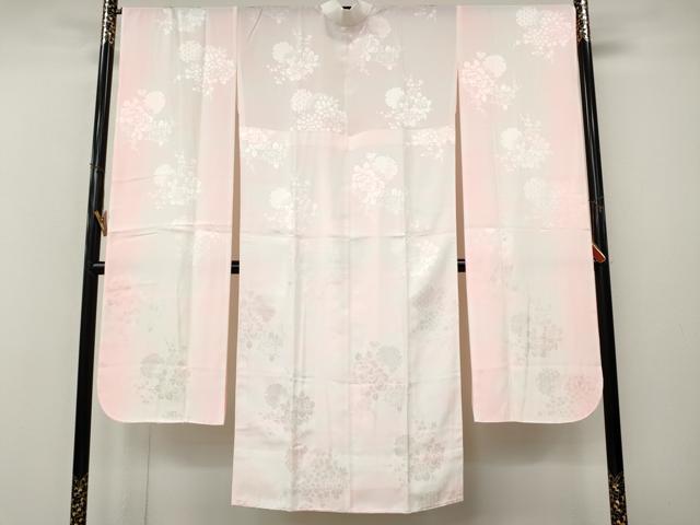 平和屋着物●豪華振袖・長襦袢セット　流水舞桜文　暈し染め　正絹　逸品　CABL8607ut