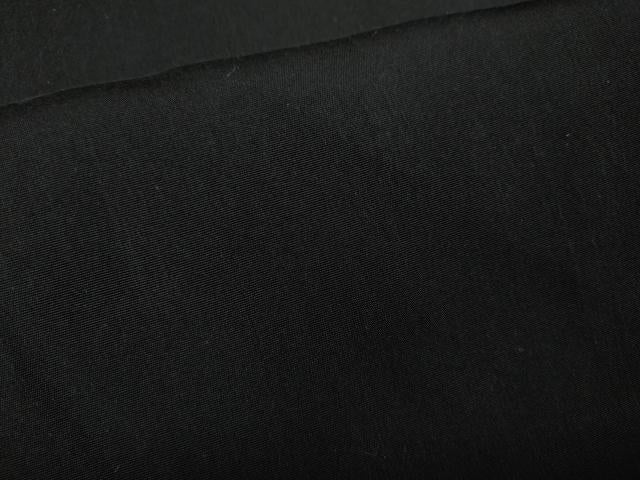 平和屋着物●男性　黒紋付・羽織セット　羽裏：切嵌動物花文　大丸扱い　正絹　逸品　CABL8609ut