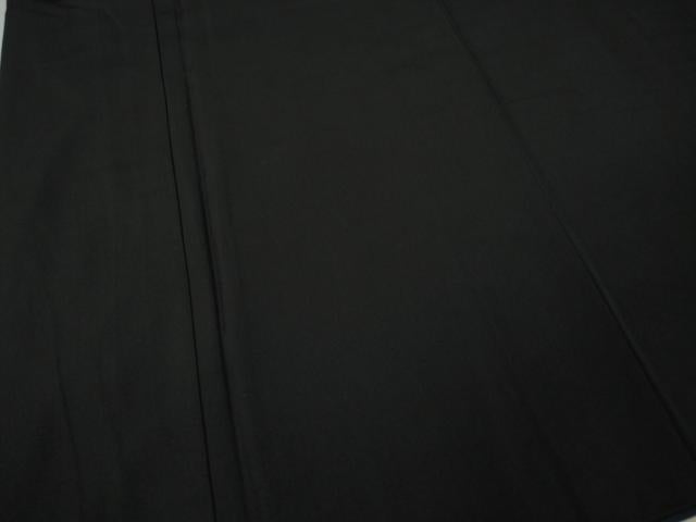 平和屋着物●男性　黒紋付・羽織セット　羽裏：風景文　正絹　逸品　CABL8610ut