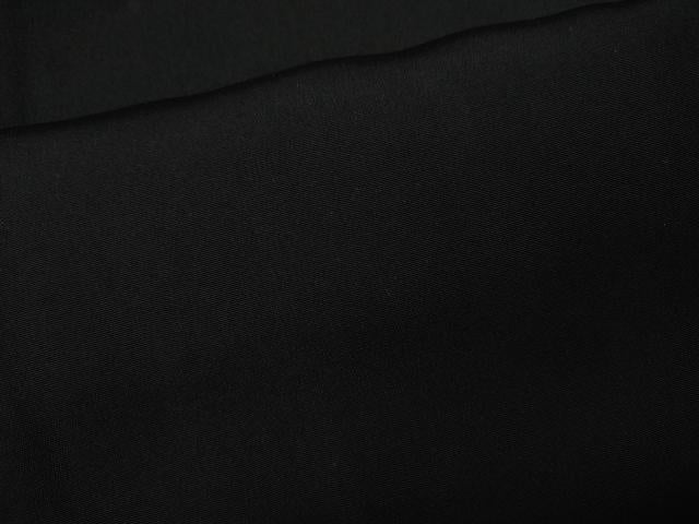 平和屋着物●男性　黒紋付・羽織セット　羽裏：風景文　正絹　逸品　CABL8610ut