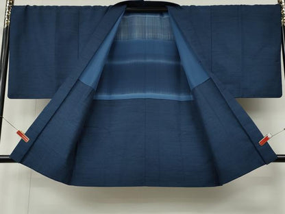 平和屋着物●男性　紬　アンサンブル　霞文　正絹　逸品　CABL8611ut