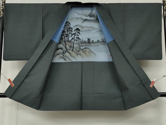 平和屋着物●男性　本場大島紬　アンサンブル　100亀甲　総詰め　加照市作　証紙付き　正絹　逸品　CABL8612ut
