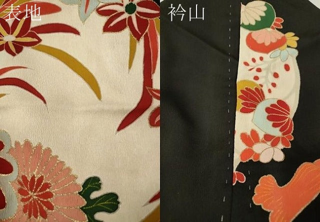 平和屋本店●アンティーク　大正ロマン　振袖　駒刺繍　鼓熨斗花文　金彩　正絹　逸品　CABL8634ut